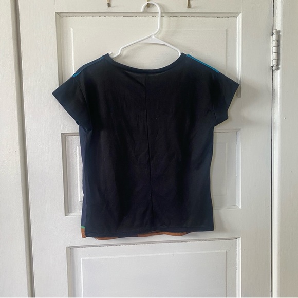 VINTAGE Unique 60s Retro Mod Women's Short Sleeve Shirt Size Small - Picture 5 of 6